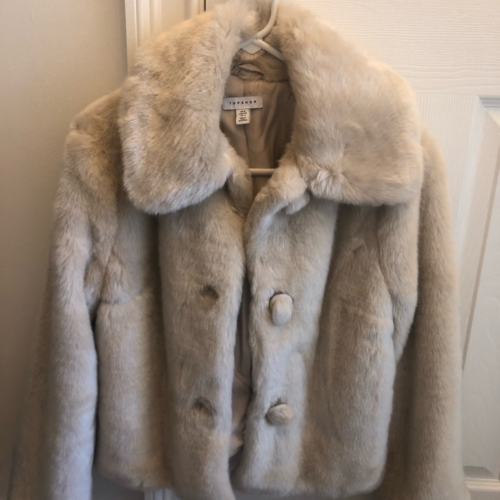 Topshop Faux Fur Coat